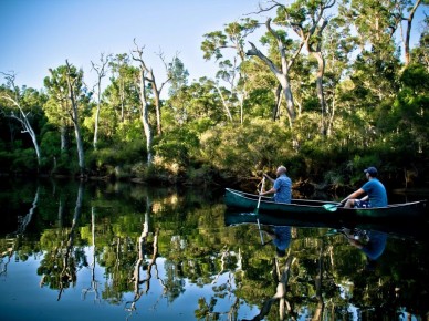 The hour or so before sunset is one of the best times to be out on the river. Perfectly calm and great reflections.